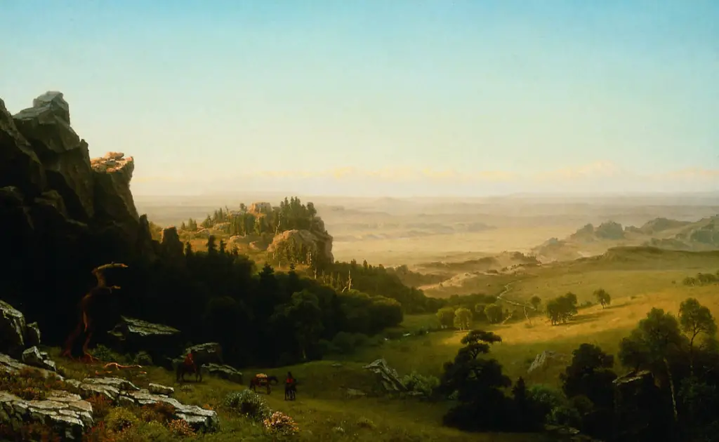 View from the Wind River Mountains, Wyoming in Detail Albert Bierstadt